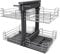VADANIA Blind Corner Pull Out Organizer for 900mm Cabinet, Left Open & Right Open Compatible, Min Opening 14, 2-Tier Pull-Out Basket, Soft Close, Bottom Mount