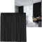 Cleanlevel EST 2016 Vorhänge Vorhang Gardinen mit Kräuselband verdunklungsvorhänge Verdunkelungsvorhang Übergröße Thermovorhang Blickdicht 300cm (B) x 245 (L) Wohnzimmer (Schwarz Kräuselband)