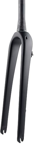HIMALO Gravel Bike Fork 700C Carbon Fiber Rigid Fork 1-1/8 Straight/Tapered Tube Disc Brake Road Bike Fork Lightweight 9mm QR Hard Forks (Color : Matte Black, Size : Tapered)