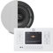 Systemline Q Acoustic E120 White DAB+ Digital Radio and Bluetooth Ceiling Speaker System - Touch Screen Wall Panel 1 x QI65CST
