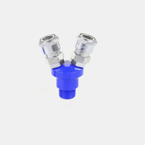 1/4 Thread Pneumatic Quick Fitting Air Compressor Connector Air Hose Splitter Coupler for Industrial Automatic Apparatus(2 Way Normal SMV)