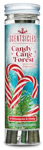 Scentsicles Duftende Weihnachtsdekoration aus Zuckerstangen mit Haken, 1 Flasche (insgesamt 6 Stäbchen)