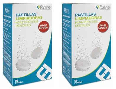 PASTILLAS LIMPIADORAS PARA PROTESIS DENTALES PACK DE 2