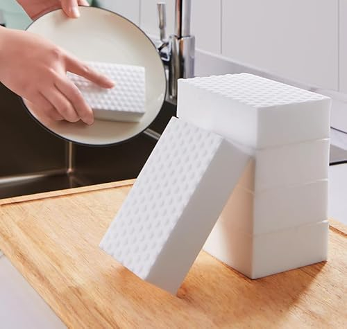 Schmutzradierer Schwamm, 32Stück Radierschwamm Zauberschwamm Reinigungsschwamm, 2X Plus Melamin Schwamm Wunderschwamm Weiß Putzschwamm für Haushalt, Küche, Wand 10x7x2cm