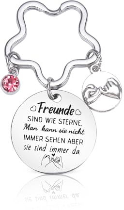 Belillpipi Schlüsselanhänger für Freundin - Beste Freundin Geschenke, Freundschaftsgeschenke, Geburtstagsgeschenk für Freundinnen, Personalisierter Schlüsselring