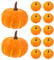 LXYYDS Künstliche Kürbisse, 12 Stück Kürbis Herbstdeko, Künstliches Kürbissse Set, Zierkürbis Mini Orange Deko, für Herbst Herbst Halloween Thanksgiving Verzieren und Anzeigen