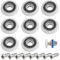 WeddHuis 8 Stück Rollen für Duschkabinen,Duschkabinen,Rollen,Duschkabinen,Schiebetüren,Schiebetüren,mit Schrauben für Duschtür (23mm)