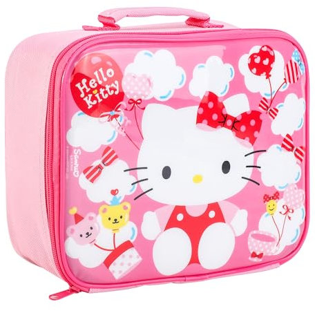 Hello Kitty - Lonchera aislada para niños y niñas, tamaño perfecto para empacar aperitivos fríos o calientes para la escuela y viajes, sin BPA