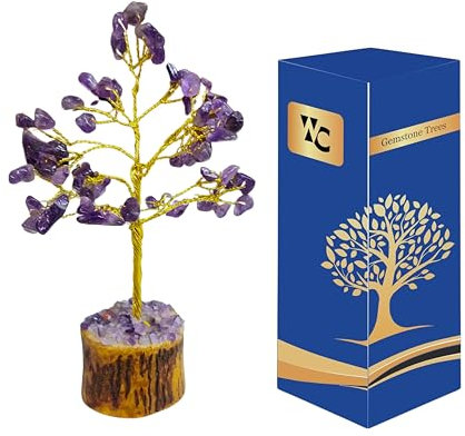 Wonder Care - Amethyst-Kristallbaum, Heimdekoration, Kristalle und Heilsteine, Weltraum-Kristall-Dekorationsbaum, Kristallgeschenke, Edelsteinbaum, Weihnachtsgeschenk, Erntedankgeschenk