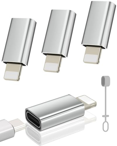 Zestiq USB C auf Lightning Adapter, 4 Stück Adapter USB-C auf Lightning für iPhone 14/13/12/11/iPad/Air/Mini/Airpods, Nicht für Kopfhörer/Audio/OTG