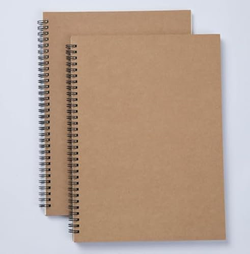 KEILEOHO 6 Stück A4 Notizbuch Kariert, 200 Seiten/100 Blatt, A4 Notizblock Kariert Spiralbindung Notebook zum Schreiben, Malen, Zuhause, Büro