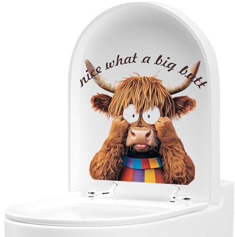 Bathroom Stickers - Toilet Stickers | Funny Toilet Seat | Toilet Decals for Bathroom Toilet Tank | Wall Stickers Toilet Stickers,Animal Bathroom Wall Decals, Funny Stickers, Wall Decor Toilet Decals