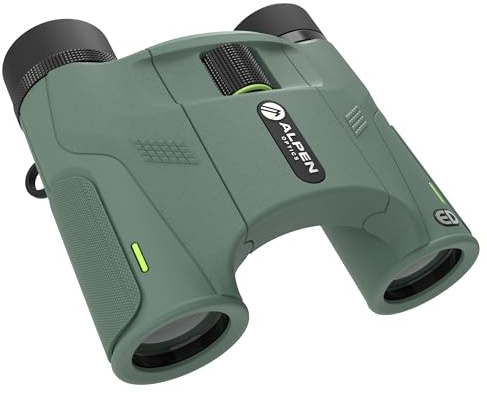 Alpen Optics Chisos Fernglas kompakt 10x25 wasserdicht mit ED Glas | 10 fache Vergrößerung, leicht und kompakt, für Brillenträger geeignet, PXA Phasenbeschichtung, volle Mehrfachvergütung