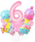 Eiscreme Folienballons, 15 Stück Eiscreme Luftballons Geburtstag, Folienballon Candy Mädchen, Ice Cream Helium Ballons, Pastellfarben Luftballon für Kinder Eiscreme Mottoparty Dekorationen (Rosa-6)