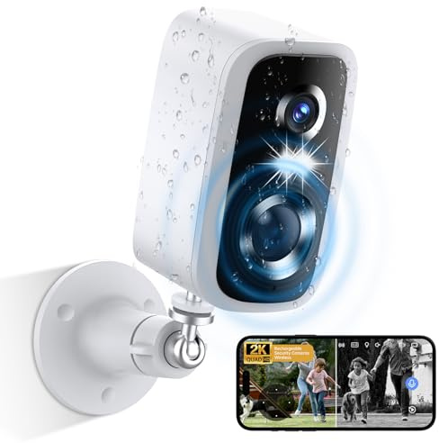 Security Cameras Wireless Outdoor - HD 2K Battery Powered Cameras for Home Security Outside,5G & 2.4G WiFi Surveillance Indoor AI Motion Detection Spotlight Night Vision,2-Way TalkColor,Waterproof