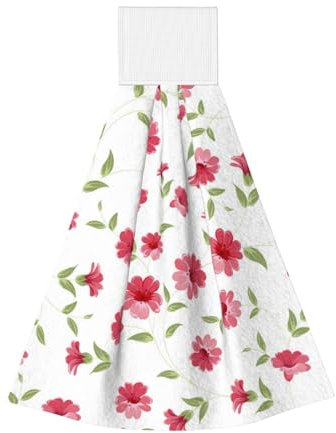 ASKFNASDKMFN Panno multiuso in tessuto con fiori rosa, per piatti, tavoli, vetro, 45 x 36 cm