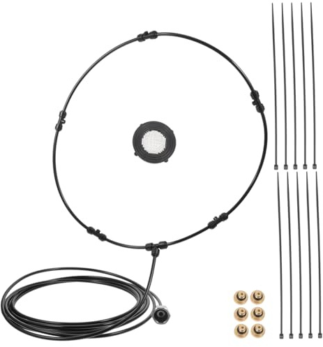 HEMOTON Brumisateurs Extérieur pour Patio avec Ventilateur Extérieur Accessoires De Brumisation Support pour Brumisateur Eau
