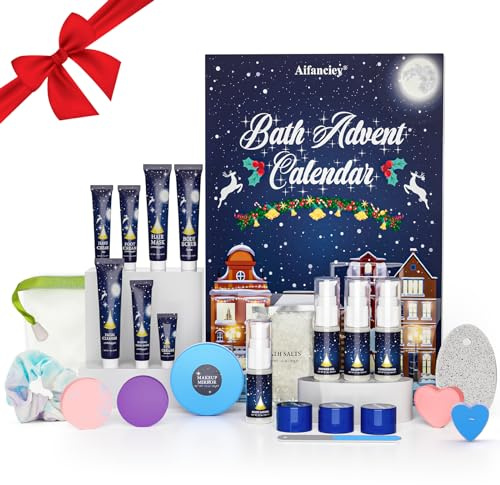 Adventskalender 2025 Adventskalender Frauen&Mädchen Mit 24 Bade-, Körperpflege Und Accessoires Produkten Advent Calendar Duschgel für freundin, Für Eine Abwechslungsreiche Und Verwöhnende Adventszeit