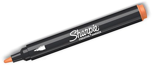 Sharpie Acrylic Marker Orange – Bullet Tip – Water-Based Acrylic Pen for Glass, Paper, Plastic & Bullet Journals