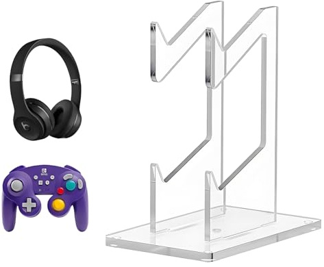 xutong Kopfhörer Ständer, Transparenter Controller Halter, Universal Kopfhörerhalter für Schreibtisch, Acryl Kopfhörer Ständer Controller Halterung