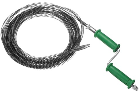 QUARKZMAN Sanitär Abfluss Spirale 2/5 (10mm) Durchmesser 26.3ft Manuelle Toilettenreiniger Flexible Abflussreiniger mit Bohrmaschinenanschluss Feder Verstopfungsentferner
