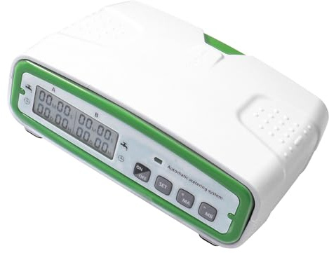 Dioche Irrigation Goutte à Goutte Automatique Système d'arrosage Automatique à Double Pompe pour 20 Plantes en Pot - Minuterie d'eau Programmable de 30 Jours, écran LCD et Tuyau de 49,2 Pieds