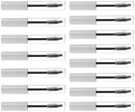 Wiederbefüllbare Mascara Flasche 10ml Rund aus Kunststoff, 15 Stück | Salons und Selbstgemacht, Auslaufsicher und Verschlossen, Transparent, für Reisen und Zuhause