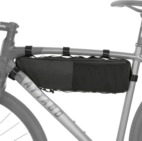 ATTABO Underra L 4L Rahmentasche Fahrrad – wasserdichte Bikepacking Tasche aus Polyester – Rahmenmontage – schwarz