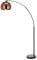 Teamson Home Arquer 170cm Arc Floor Lamp for Living Rooms, Home Offices, Dining Rooms, Bedrooms with Faux Black Marble Base and Rose Gold Bell Shade