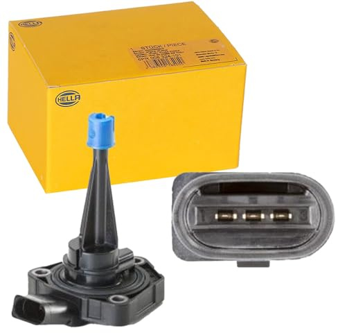 HELLA 6PR 013 680-071 Sensor, engine oil level - 3-pin connector | Compatible with: Audi A1, A1 Sportback, A3, A3 Cabriolet, A3 Saloon, A3 Sportback, Q2, Q3, Seat Alhambra, Ateca, Leon