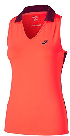 ASICS Padel Polo Sleeveless Coral