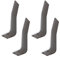 Gedotec Rückenlehnen-Halter Metall Rückenlehnen-Halterung für Sitz-Bank & Betten | Halterung zum Anschrauben | Stahl Rohstahl lackiert | Profil 60 x 8 mm | 4 Stück - Design Bank-Lehnenbügel L-Form
