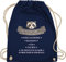 Turnbeutel Rucksack - Sprüche Statement - Waschbär Gemeinsamkeiten - Unisize - Navy Blau - beutel mit kordelzug sprüchen stoff spruch waschbar tier spruechen waschbaer tasche für nerds spruche