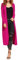 Gilet Long - pour Femme - col/Manches Longues - Style Boyfriend/léger - Rose Vif - XL EU 44-46 (Grande Taille)
