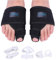 DOACT Bunion Corrector Splint, Big Toe Straightener with Gel Toe Separators, Night and Day Kit for Hallux Valgus, Turf Support Brace Wrap Plus, Soft Spacer Pain Relief for Men and Women 6pcs L