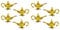 Beistle 53583 Magische Genie-Lampe, 8 Stück für arabische Nächte, marokkanische Mottopartys und indische Prinzessinnen-Geburtstag, Papier, gold