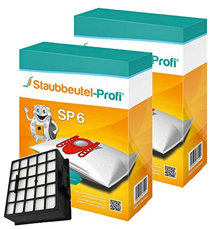 Staubsaugerbeutel-Set SP6 kompatibel mit Swirl S67 geeignet für Siemens VSZ 3. Serie Z 3.0 (20 Beutel + 1 Filter)