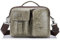 BULLCAPTAIN ZB-36 Messenger-Tasche für Herren, aus echtem Leder, multifunktional, mit Tragegriff, Grau (grau), Einheitsgröße