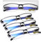 LUFF 4Pcs Anti-Blue-Ray-Lesebrille Tragbare Ultraleichtleser（3.0X）