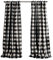 Elrene Home Fashions Farmhouse Living Grainger Rideau de fenêtre occultant à Carreaux de Buffle, pour Salon et Chambre à Coucher avec Pattes à Passe-Tringle, 132,1 x 241,3 cm, Noir, 1 Panneau