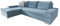 Mirjan24 Ecksofa Bangkok Mini, Moderne Eckcouch mit Schlaffunktion und Bettkasten, Ecksofa für Wohnzimmer, Gästezimmer, Couch L-Form, Wohnlandschaft (Magic Velvet 2260 + Senegal 818)