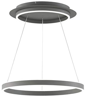 WOFI Pendelleuchte Kemi, Dunkelgrau, h: 150 cm x b: 60 cm x l: 60 cm