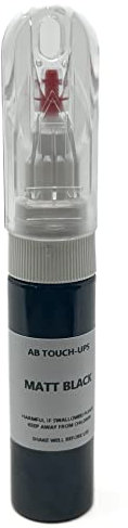 MATT BLACK ALLOY WHEEL PAINT TOUCH UP PEN/BRUSH