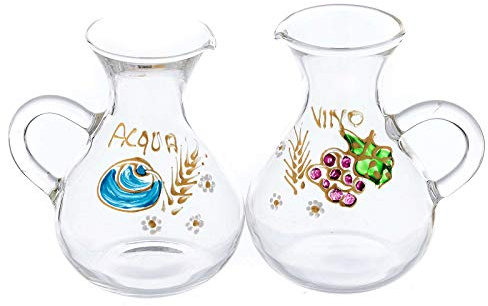 Holyart Set burettes Eau et vin peintes à la Main Rome 130 ML