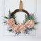 UNIE Handgefertigter Blumenkranz, künstlicher Hortensienkranz, Frühling, Sommer, Türkranz für Dekoration, 45 cm