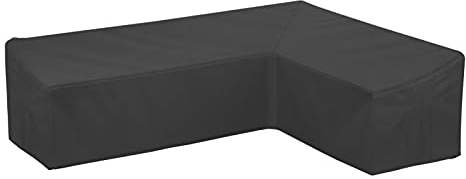 Cowhilan Abdeckung für Gartenmöbel L-Form Loungemöbel, Wasserdichtes Atmungsaktives Schutz vor Wind UV Lounge Abdeckung Schutzhüllen für L-Form Sofas(215x215x87cm)