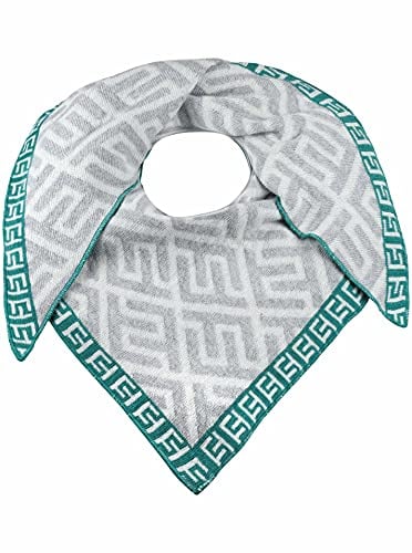 Zwillingsherz Dreieckstuch Stola Schal mit Kaschmir und Wolle für Damen Mädchen Jungen Kinder - Hochwertiges Cashmere Halstuch im Labyrinth Muster Motiv - Damenschal für Sommer Herbst Winter