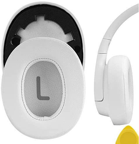 Geekria QuickFit Replacement Ear Pads Compatible with JBL Tune 700BT, 750BTNC, 710BT, 720BT, 760NC, 770NC Wireless Over-Ear Headphones, Ear Cushions (White)