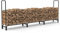 unho Kaminholzregal Aussen Metall, XXXL Brennholzregal Außen, Länge verstellbar, Feuerholzregal Outdoor Kaminholzunterstand, Kaminholzlager 345 x 35 x 117 cm, Gewichtskapazität bis 408 kg