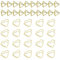 DanziX 40 Stück Herzförmiger Tischkartenhalter,Fotohalter Herz, Menükartenhalter, Kartenhalter Hochzeit,Kartenhalter Tisch Gold für Hochzeitsempfänge Partys und Geburtstage(Dreieck, Herz)
